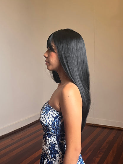 Peruca Cabelo Pronto com Franja – Visual Instantâneo